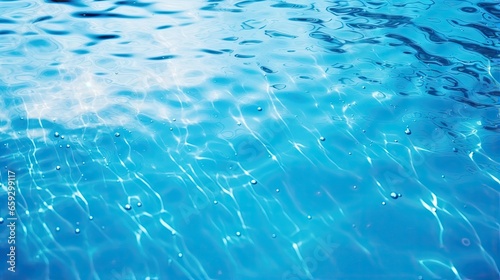 Blue swimming pool surface ...