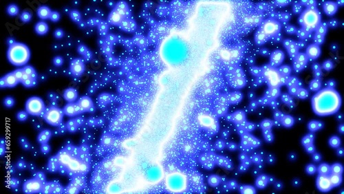 Wallpaper Mural Abstract fabric curve particles background. Seamless moving wave futuristic fractal cyber technology background Torontodigital.ca