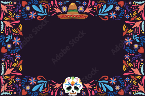 Dia de Los Muertos Frame Background