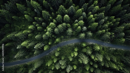 Drone captures winding road...