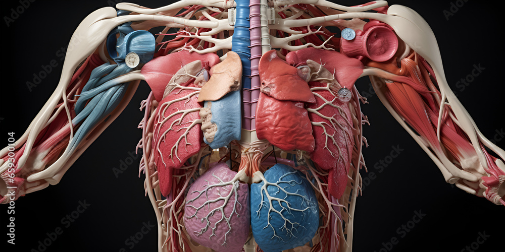 Anatomy of the Chest: 3D Model for In-Depth Learning ilustração do ...