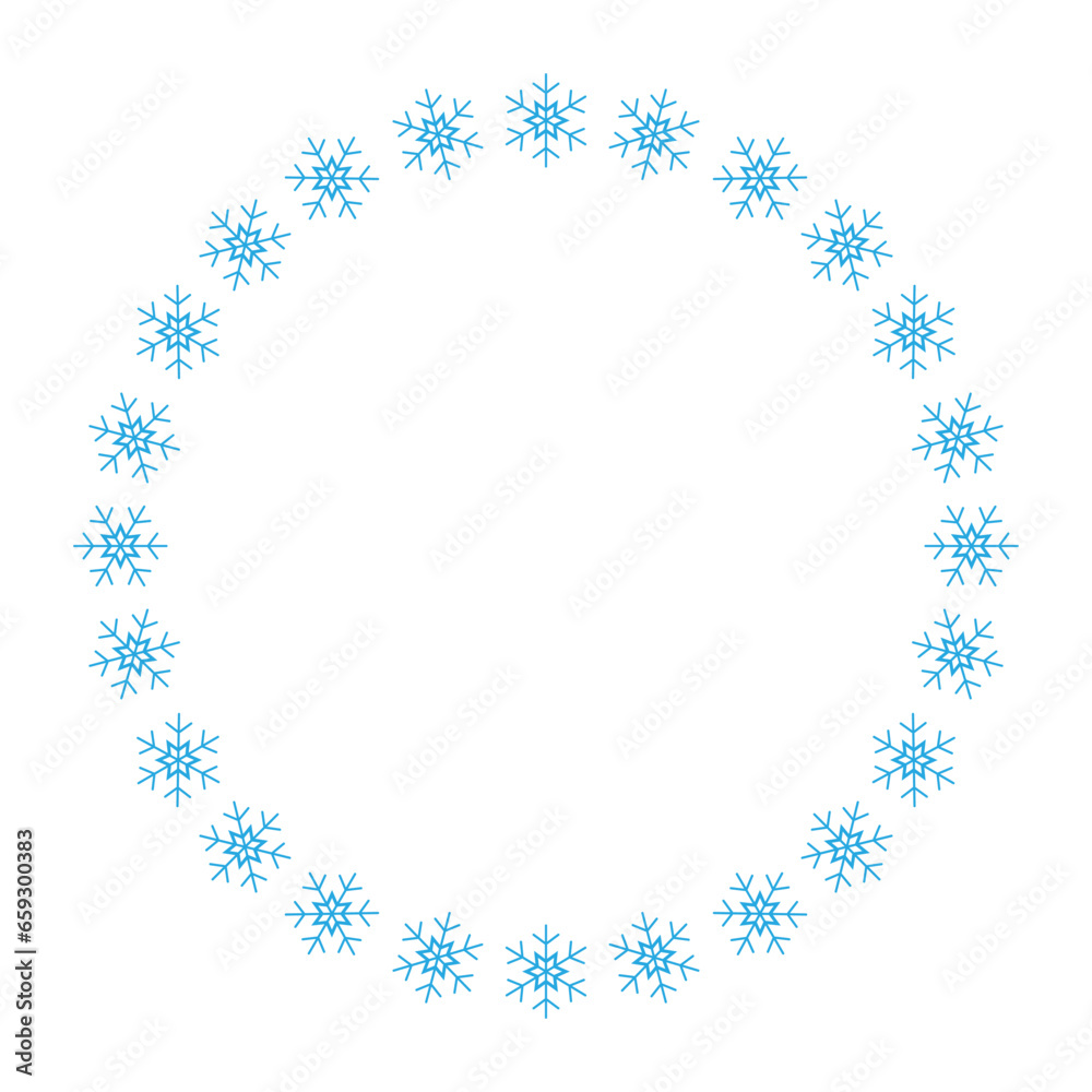 Snowflake Circle Frame