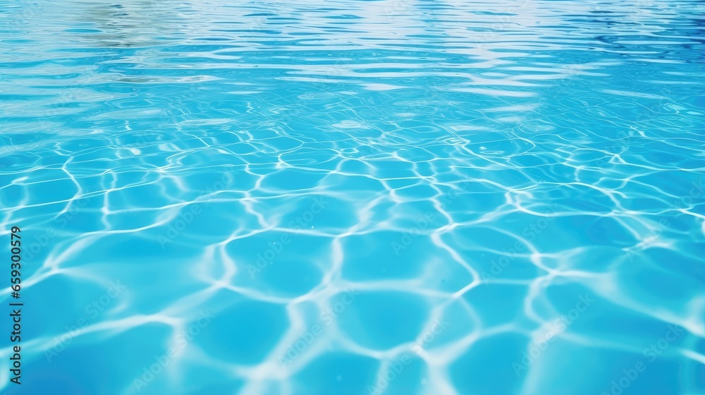 Blue swimming pool surface water background