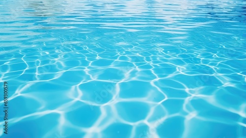 Blue swimming pool surface water background © vxnaghiyev