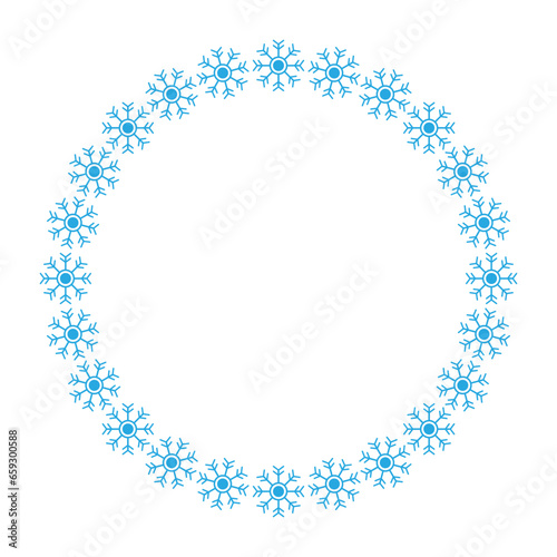 Snowflake Circle Frame © Stealth