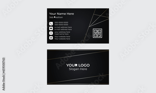 A vector template luxurious business card set with organic shapes.