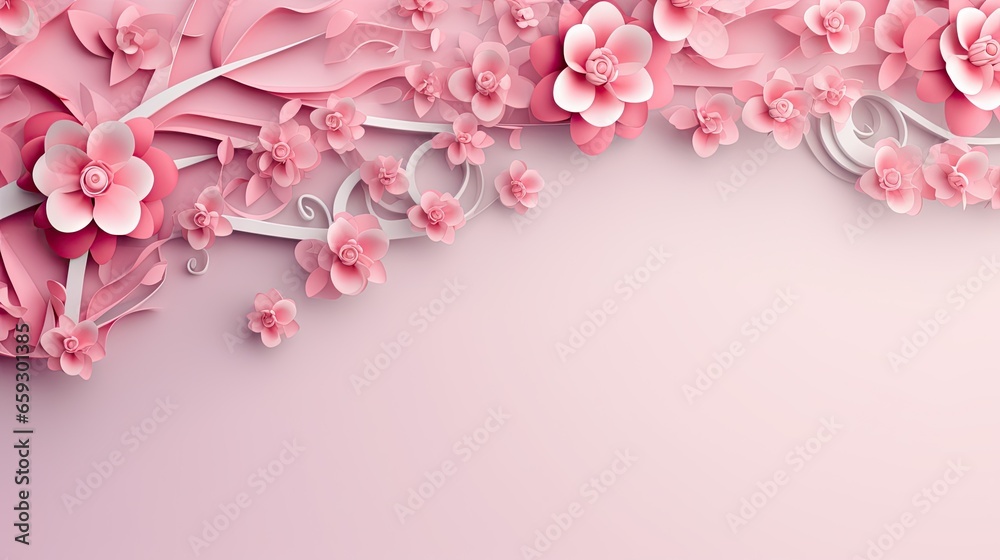 Design of feminine symbol and pink text 8 March on a grey background for International Women s Day greeting card