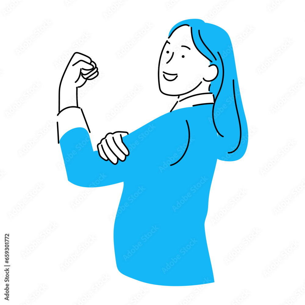 woman or female person show her strength and power vector illustration woman or female person show her strength and power vector illustration