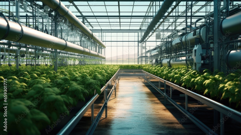 Controlled irrigation system in agricultural greenhouse Controlled irrigation system in agricultural greenhouse