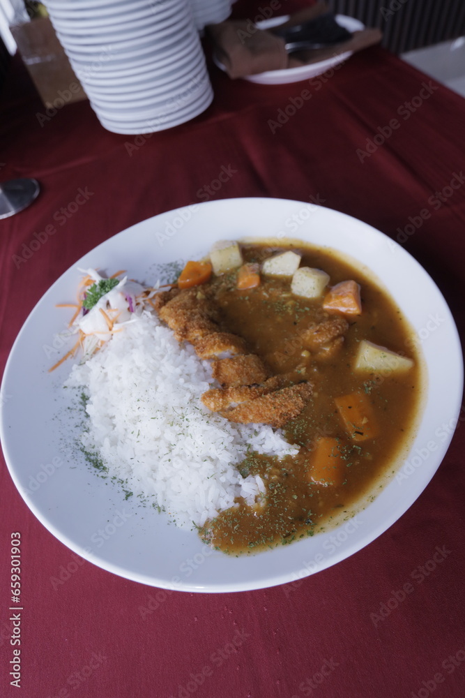 japanese food dori fish katsu with curry and rice japanese food dori fish katsu with curry and rice
