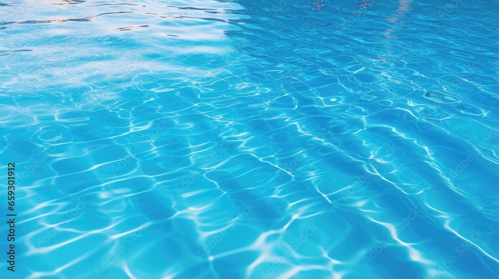 Blue swimming pool surface water background