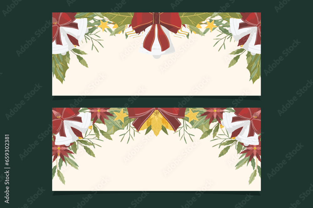 Christmas Element Illustrations Frame Background