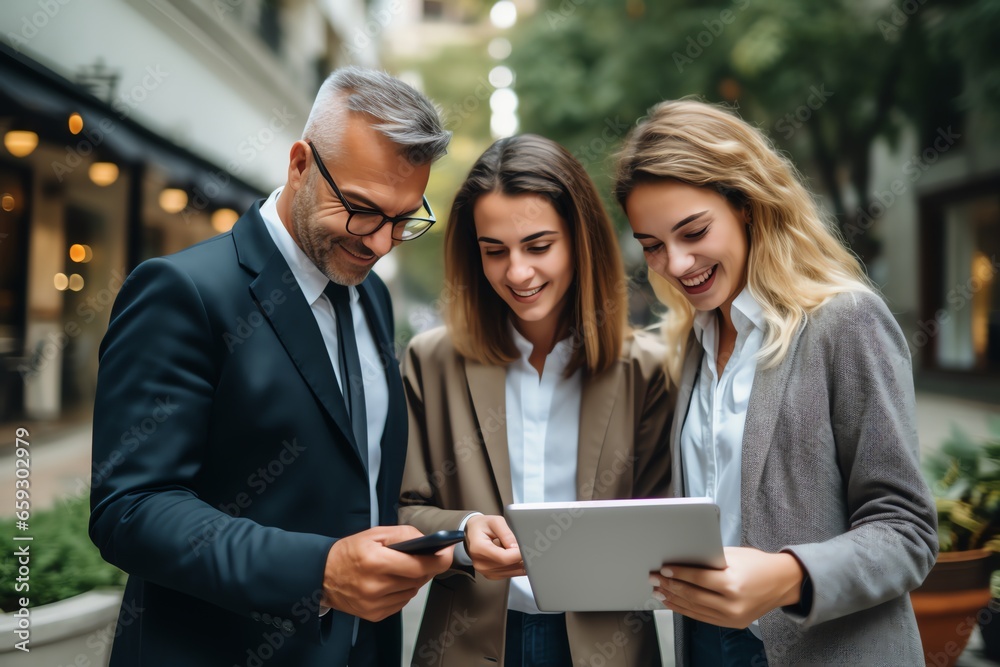 Group of business people using digital tablet Group of business people using digital tablet