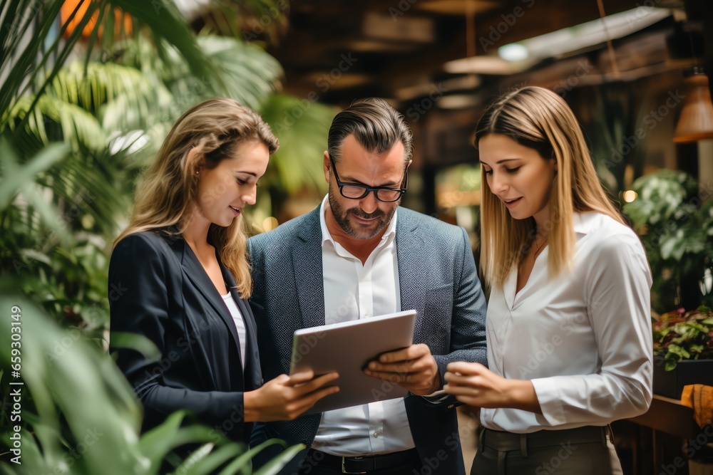 Group of business people using digital tablet Group of business people using digital tablet