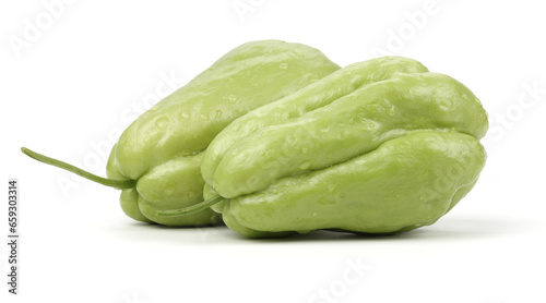 Chayote isolated on white background