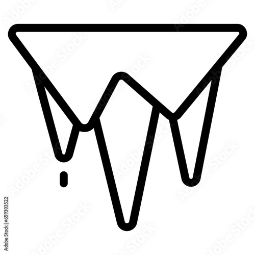 icicle icon with outline style and pixel perfect base. Suitable for website design, logo, app and UI. Based on the size of the icon in general, so it can be reduced.