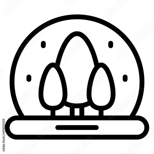 snow ball icon with outline style and pixel perfect base. Suitable for website design, logo, app and UI. Based on the size of the icon in general, so it can be reduced.