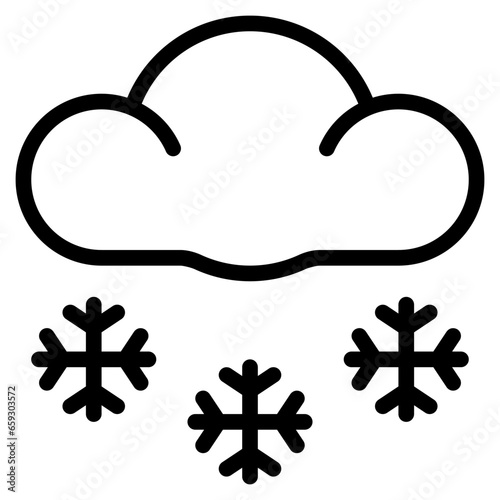 snowy icon with outline style and pixel perfect base. Suitable for website design, logo, app and UI. Based on the size of the icon in general, so it can be reduced.