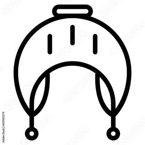 winter hat icon with outline style and pixel perfect base. Suitable for website design, logo, app and UI. Based on the size of the icon in general, so it can be reduced.