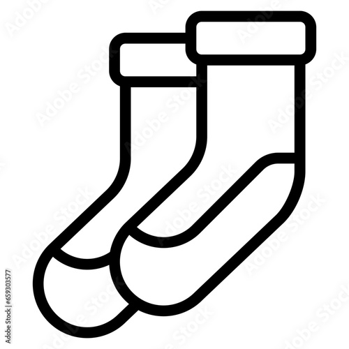 socks icon with outline style and pixel perfect base. Suitable for website design, logo, app and UI. Based on the size of the icon in general, so it can be reduced.