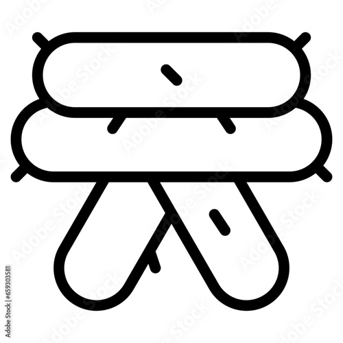 winter scarf icon with outline style and pixel perfect base. Suitable for website design, logo, app and UI. Based on the size of the icon in general, so it can be reduced.