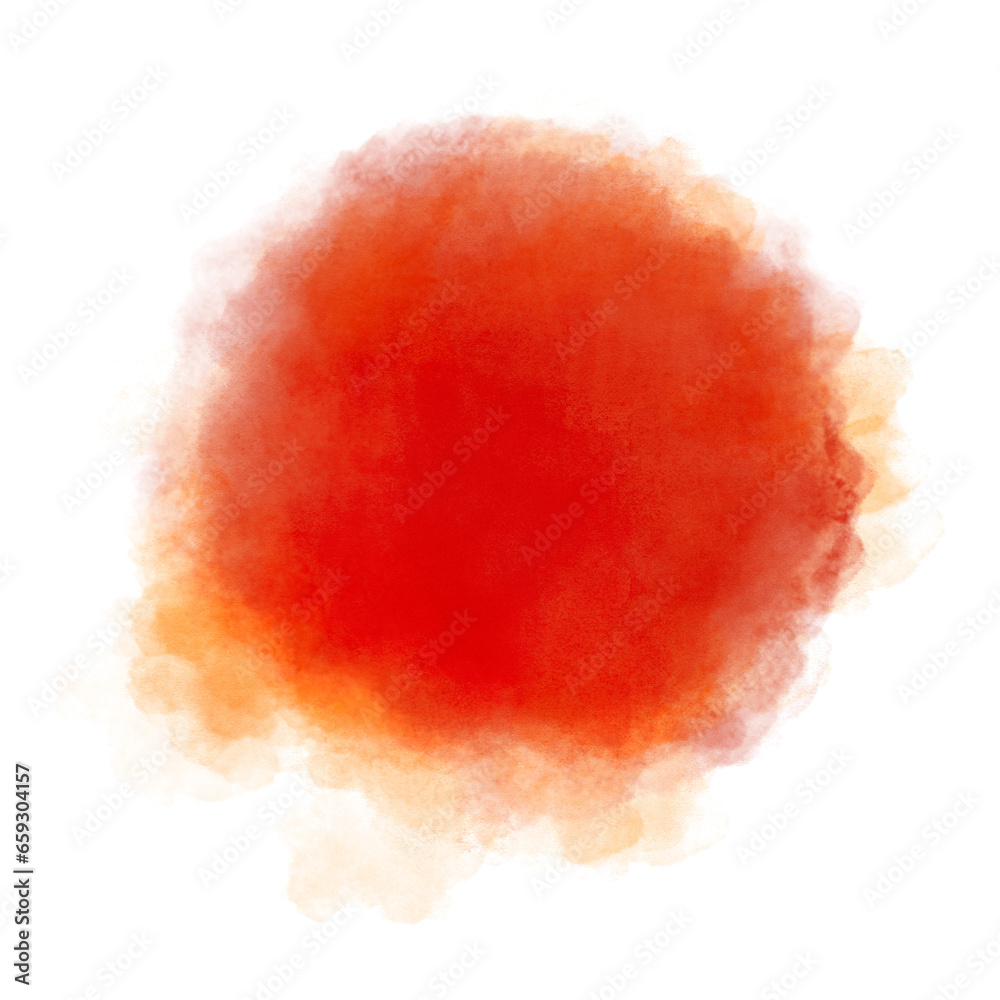Orange watercolor paint texture background