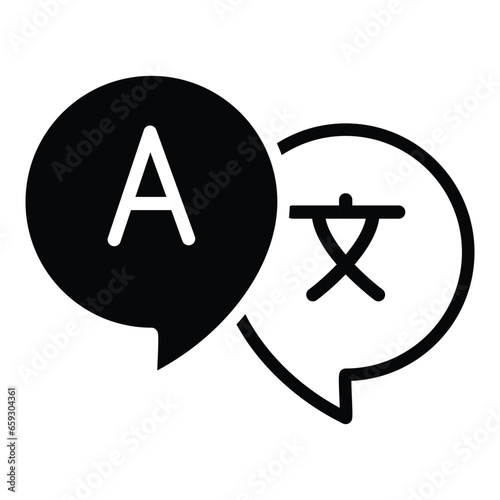 Language translation icon vector, change language icon 