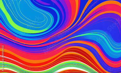 Abstract colorful neon background led artificial intelligence  bright colorful waves  modern futuristic texture  background canvas  generative AI