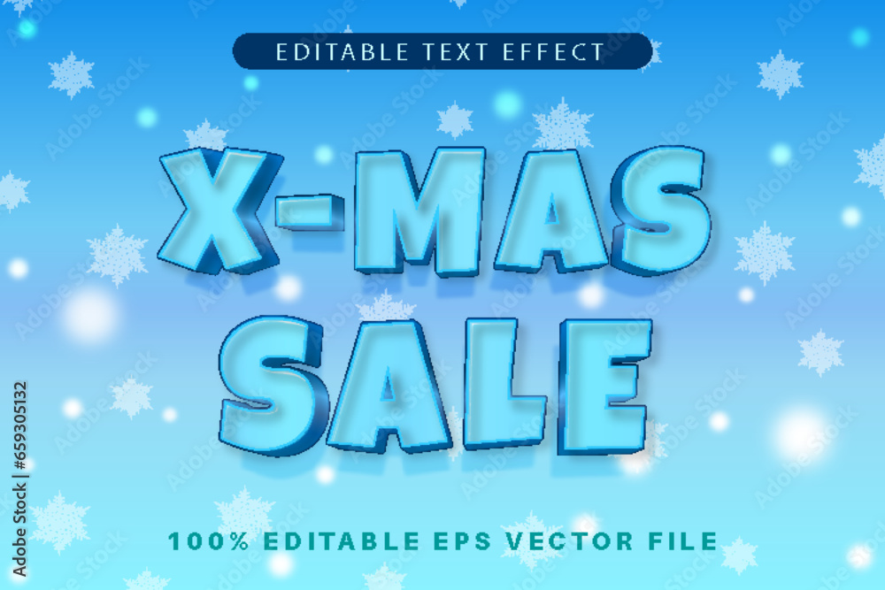 X Mas Sale Editable Text Effect 3d Modern Style X Mas Sale Editable Text Effect 3d Modern Style