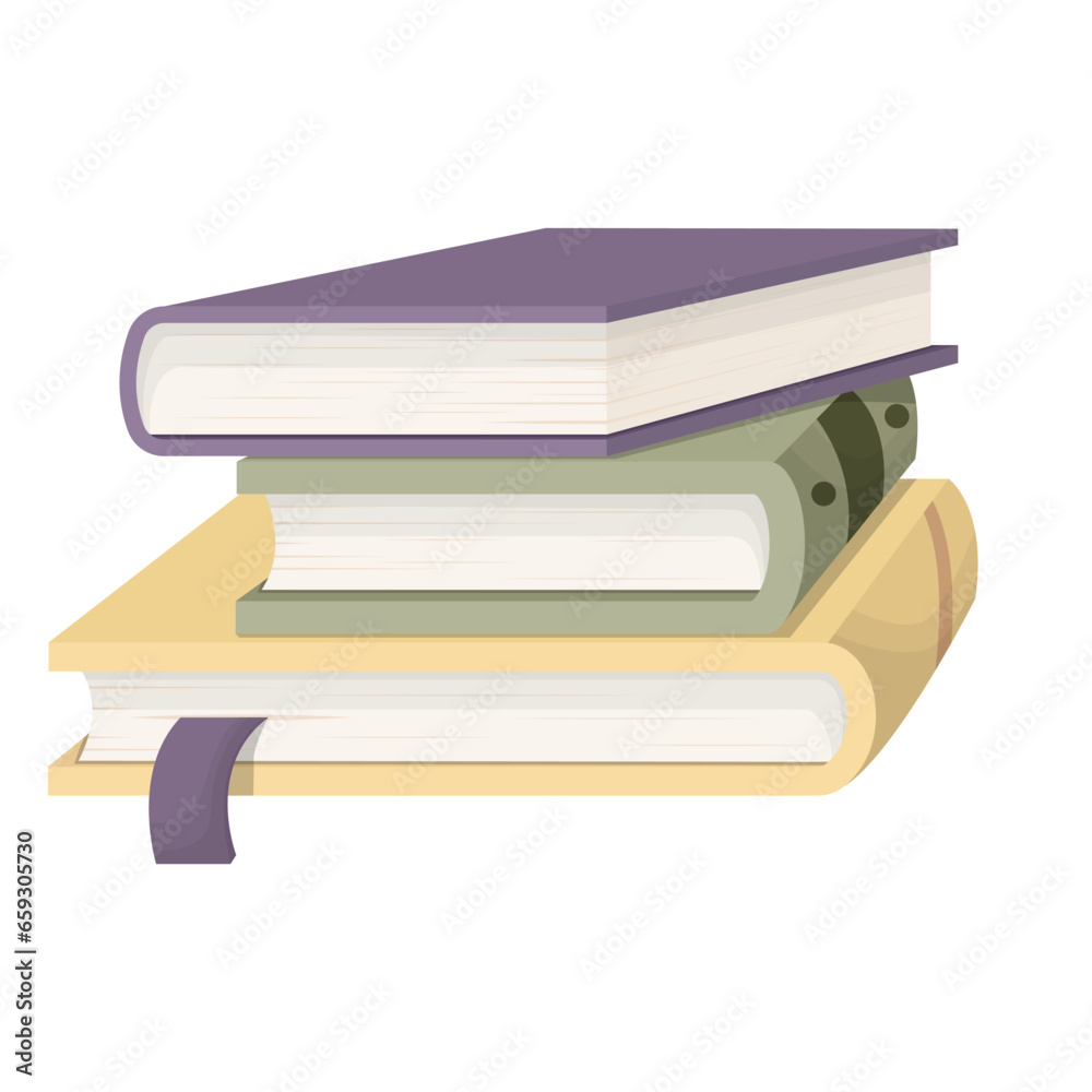 A stack of books. A stack of school textbooks. Vector illustration A stack of books. A stack of school textbooks. Vector illustration
