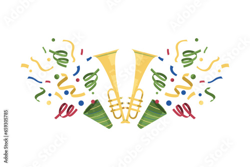 Brazilian Element Illustration Frame Background