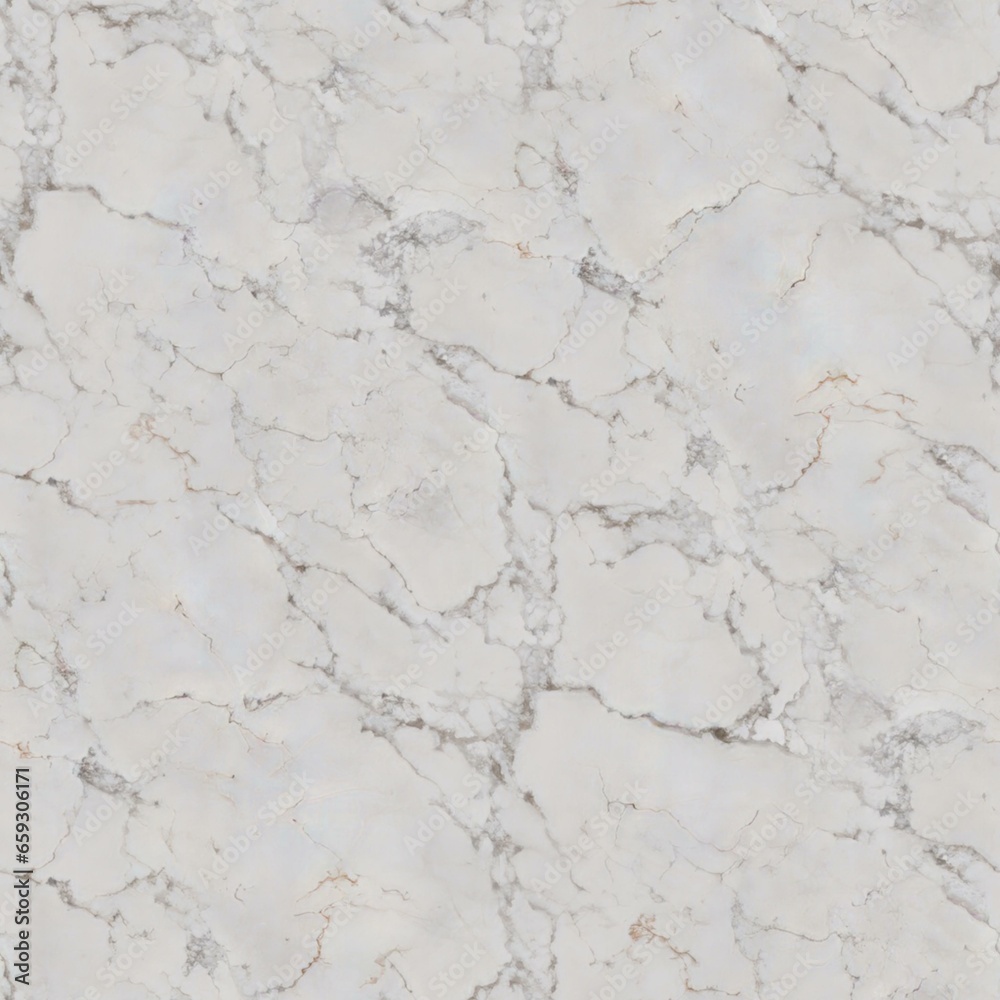 White with soft grey and brown marble veins texture seamless