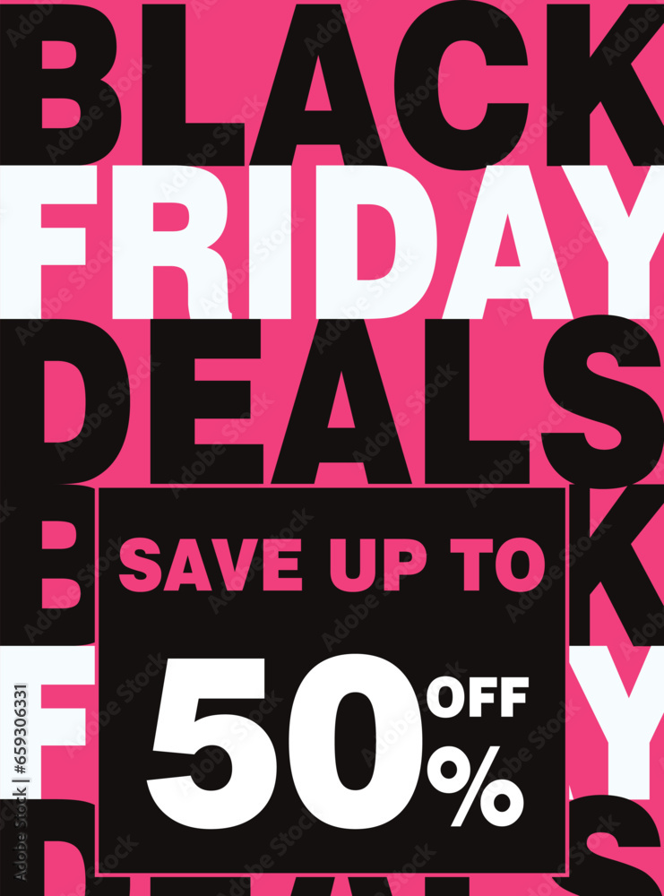 Black Friday deals flyer poster social media post design