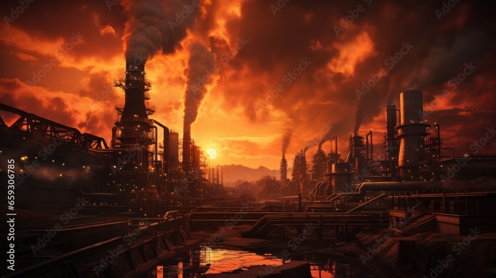 Heavy Industry at Sunset