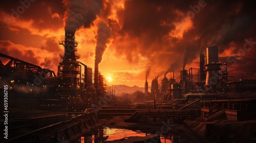 Heavy Industry at Sunset