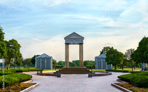 Confluence fountain at New Jersey Capitol in Trenton, United States