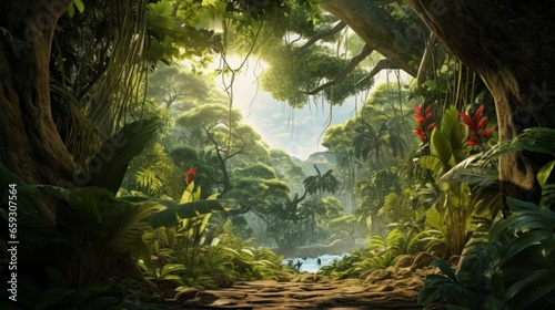 Lush Rainforest Canopy