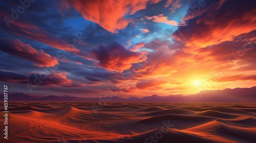 Vivid Desert Sunset photo
