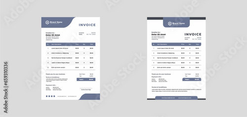 modern invoice template vector design