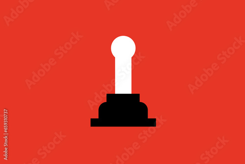 illustration of plug in a red background
