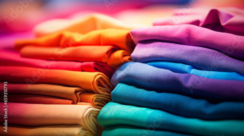 vibrant spectrum colors close up photo of colorful clothes
