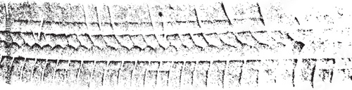 Vector Print Textured Tire Track . Design Element . Car tread silhouette . Mud splash grunge texture