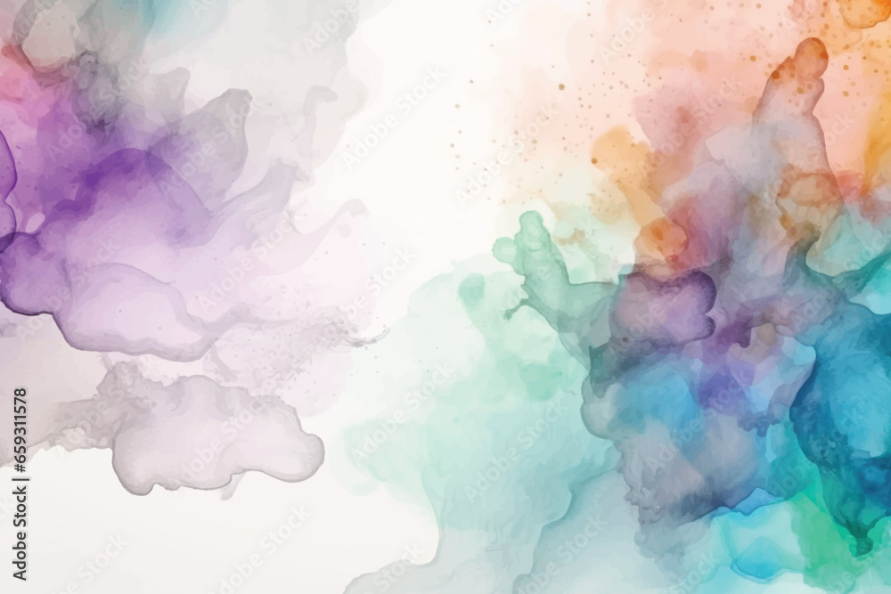 Abstract rainbow colors watercolor background