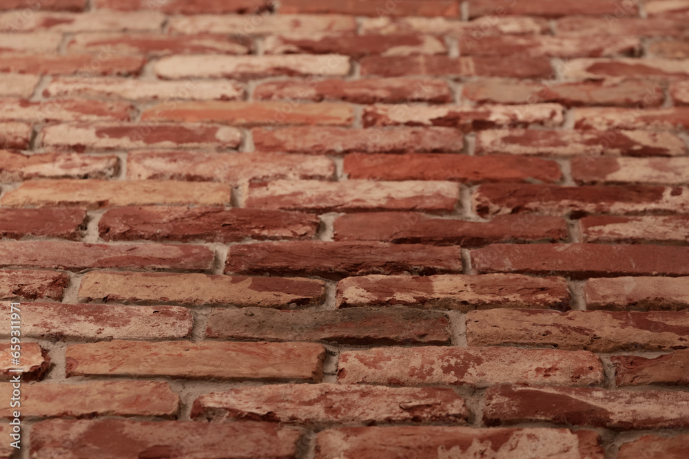 Detail shot of brick wall made from old bricks as a interior design Detail shot of brick wall made from old bricks as a interior design