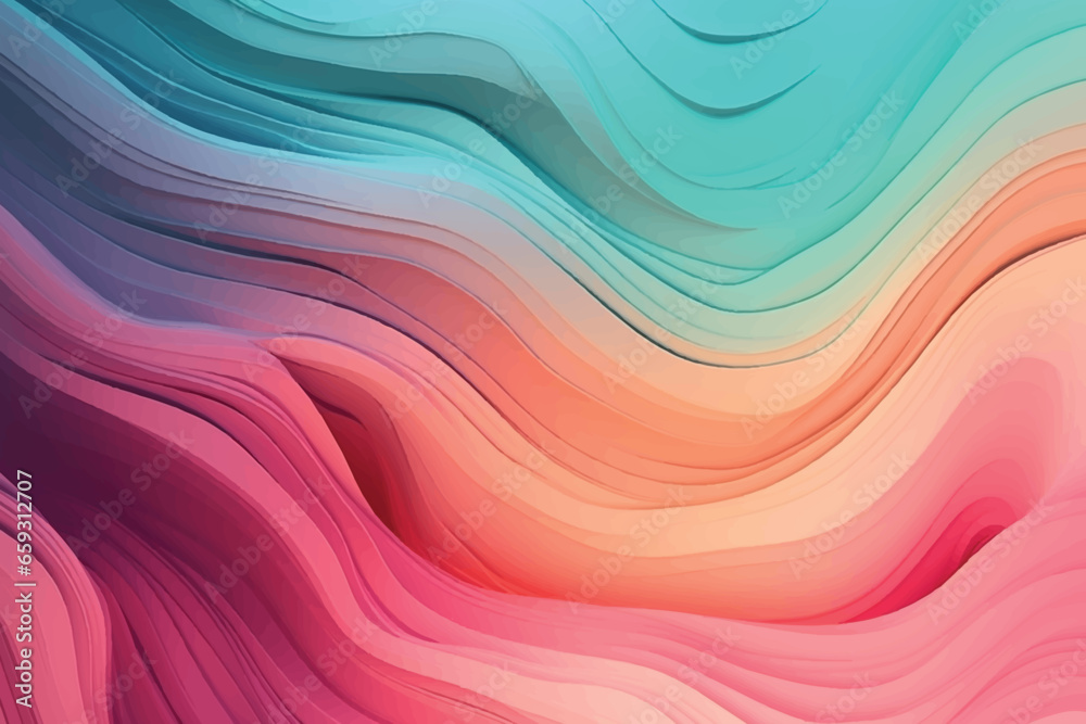 Colorful wavy background with paper cut style Colorful wavy background with paper cut style