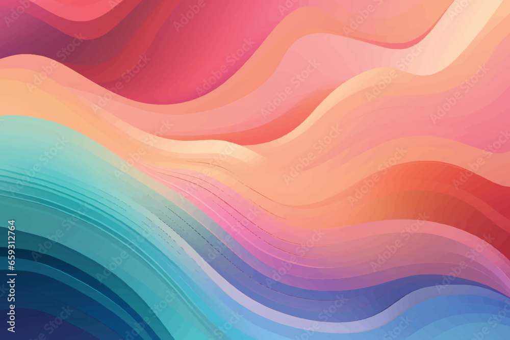 Colorful wavy background with paper cut style Colorful wavy background with paper cut style