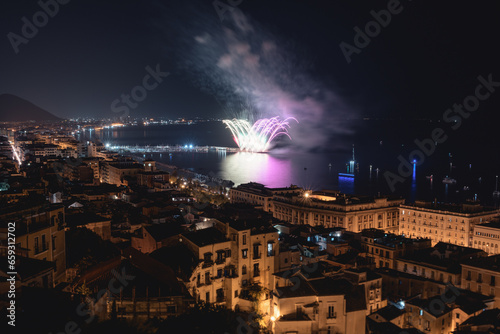 fireworks for the holy san matteo, in salerno photo