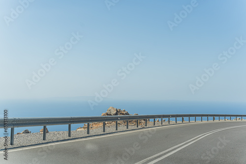 south coast of Crete, blue and crystal clear Mediterranean Sea, driving through the winding roads, we were treated to panoramic views of the surrounding landscapes. High quality photo © PoppyPix