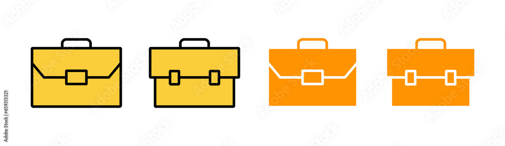 Briefcase icon set for web and mobile app. suitcase sign and symbol. luggage symbol. Briefcase icon set for web and mobile app. suitcase sign and symbol. luggage symbol.