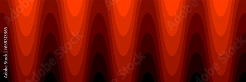 Abstract Fiery Waves Background. banner template with elements of wavy lines and warm color gradients that resemble fiery waves or molten lava flows, energetic and vibrant abstract imagery. long
